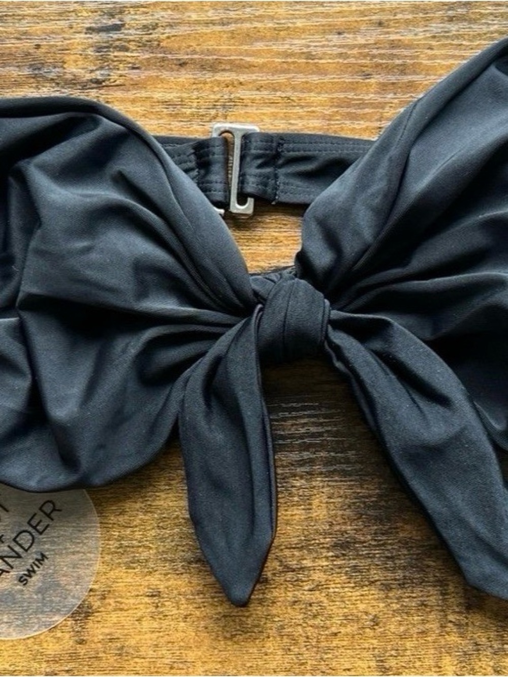 Lost + Wander Black Bow-Front Bandeau Top